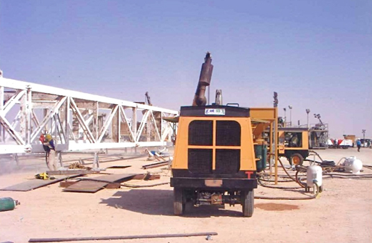 Blasting and Painting of Oil Rig Structures